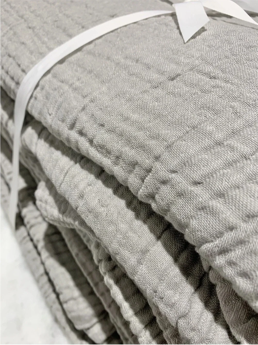NEW Williams Sonoma Organic Cocoon Duvet Cover, Grey Gauze QUEEN Duvet, NWOT